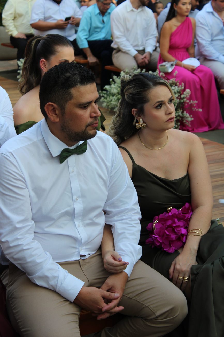 Convidados durante a cerimônia